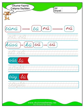 öbüşzç Grubu Çalışma Sayfaları